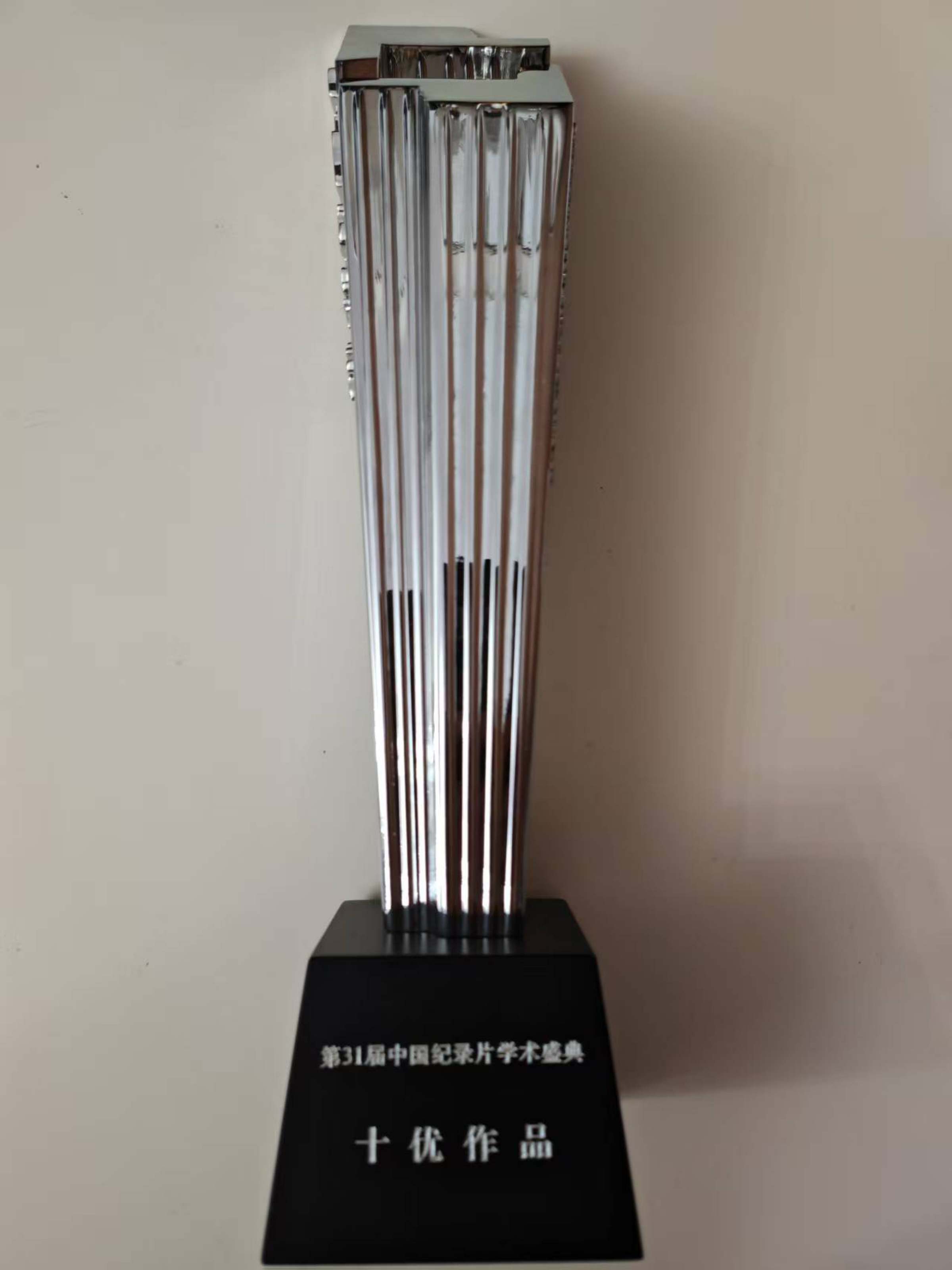 《龙门绘世》获第31届中国纪录片学术盛典十优作品奖杯