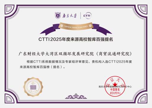 发展与改革研究院入选 CTTI 2025年度来源高校智库百强榜提名名单